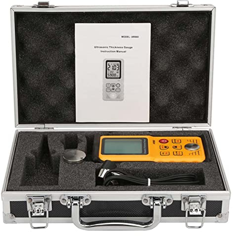Ultraschall-Dickenmessgerät aus Metall, 1,0 – 300,0 mm, AR860 Digital-Dickenmessgerät zum Messen von Metall, Kunststoff und Keramik