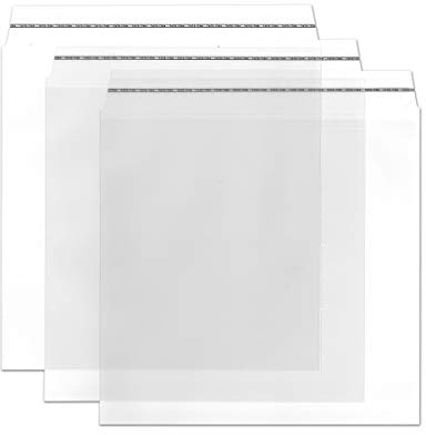 Durchsichtige Briefumschläge in Quadratisch - 50 Stück - Haftklebung - glasklare Post-Umschläge aus Transparentfolie - 16,0 x 16,0 cm - ideal für Werbung, Einladungen und Präsente - von GUSTAV NEUSER