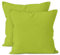 Encasa Conjuntos de Almohadas de algodón de algodón de 2 I 18x18 in (45x45 cm) - Verde Lima I No Insertar I Plain Square Cubas de Almohadas I Lavable | Solamente para Uso en Interiores