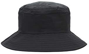 LightHouse Women's Waterproof Bucket Rain Hat - Wide Brim Lined Outdoor Headwear - Black - L