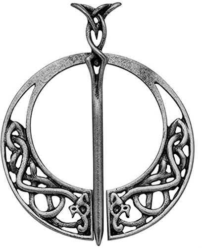 HCMA Mode Vintage Broche Viking Bronze Creux Ceinture Boucle Spirale Broche Cape Pin Fermoir Broches Rétro Médiéval Nordique Bijoux