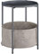 tectake® Beistelltisch rund aus Metall, abnehmbares Tablett, Couchtisch mit Korb als Stauraum, modernes Design, Ø45,5 x H53 cm (Dunkelgrau | Nr. 404191)