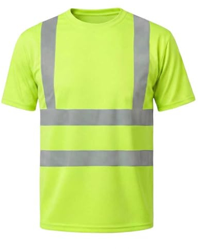 HYCOPROT Warnschutz T-Shirt Warnweste Reflektierend Warnweste Atmungsaktiv Leicht Kurzarmshirt Kurzarm Arbeitskleidung Sichtbarkeit Hemden