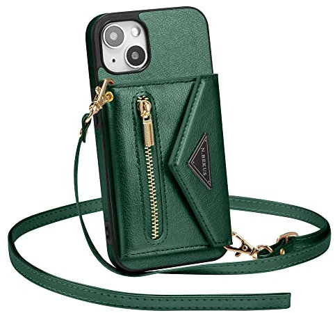 ZCDAYE Case for iPhone 13, iPhone 13(6.1 inch) Wallet Phone Case, Premium Leather Phone Case for iPhone 13(6.1 inch) - Green