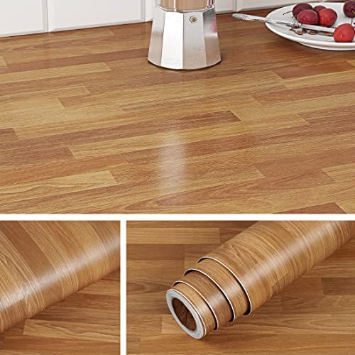 Livelynine 40CMx10M Klebefolie Möbel Holzoptik Buche Dekofolie Möbelfolie Holz Holzfolie Selbstklebend für Möbel Eiche Abwaschbare Küchenfolie Arbeitsplatte Folie für Möbel Tisch Küchenwand Esstisch