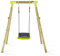 Plum premium outdoor garden glide nest swing for kids play childrens wooden round pole swingset for 3 years plus max user 100kg