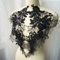 Yulakes 1 Pair Schwarze Pailletten Stickerei Ausschnitt Spitze Kragen Blume Quaste Brautkleid Applikationen Spitze Stoff Bestickte Borte Kragen Mesh Nähen Patch Für Kleid DIY Decor