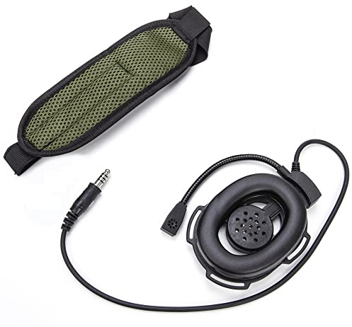 Black HD01 Tactical Bowman for Elite II Radio Headset Earpiece Microphone For Two Way Radio Walkie Talkie