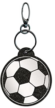 Reflexy Fußball Reflektoranhänger - Recycling-Filz Fußgängerreflektor Reflektor-Anhänger Fußball Soccer Fusssball Fußballspieler Kicken Kicker Fußballplatz Stadion Fan Sport Ball Ei
