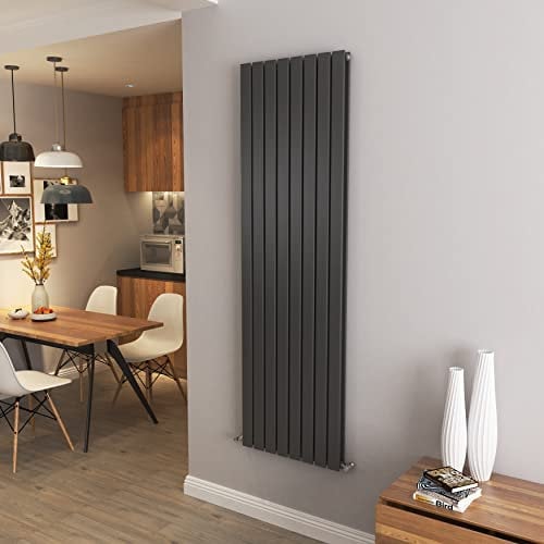 Anthracite Vertical Radiator Double Column Flat Panel Central Heating Radiators 1800 * 544mm