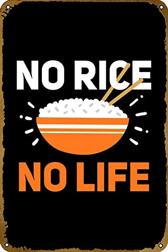 Rice Filipino Asian Food Poster Retro Metall Blech Vintage Schild 30,5 x 20,3 cm Home Bar Man Cave Wanddekoration