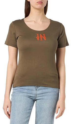 Armor Lux Damen Kurzärmeliges T-Shirt, Caccia Serie Flame, X-Large
