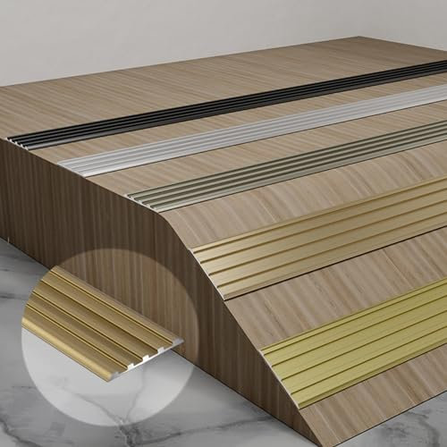 LIYI929GP Nez De Marche Antidérapeant, 90cm Profilé D'escalier Nez De Marche en Aluminium, Profil Finition Plan De Travail, Imperméable Résistant À l'usure, pour Bords D'escalier Extérieur Intérieur