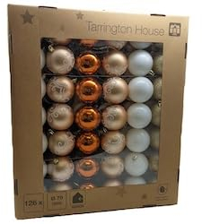 Tarrington House Kugeln Close to Nature, Kunststoff, ¯ 7cm, glŠnzend, matt und glitzernd, naturfarben, 126 StŸck