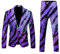 Anzug Herren 2 Teilig Sets Disco Outfit Glitzer Jacke und Hose Metallic Glänzende Pailletten Anzüge für Discokugel Party Karneval Kustüm Discokugel Hochzeit Mottoparty Disco-Anzug 80er Jahre Outfit