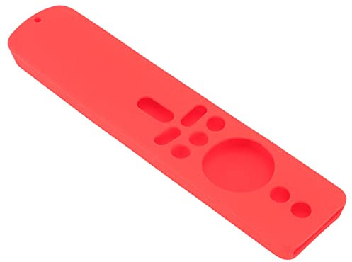 Silikon-Schutzhülle Xiaomi TV Stick 4K, rutschfeste Fernbedienungshülle mit Trageband (Rot)