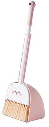 F Fityle Ensemble de Nettoyage pour Enfants, Mini Balai Mignon avec Pelle à poussière pour Enfants, Outils de Nettoyage ménager pour l'école Maternelle, Lapin