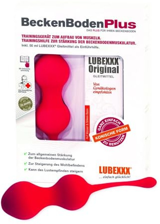 LUBEXXX BeckenBodenPlus Trainingshilfe Set, zur allg. Stärkung der Beckenbodenmuskulatur, Trainingsgerät zum Aufbau von Muskeln, von Frauenärzten empfohlen