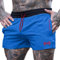 Muscle Alive Herren Sport Running 4 Elite Teilt Laufen Kurze Hose mit Futter Schnell Trocken Shorts Blau XXL