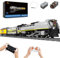JMBricklayer Blocs de construction de train RC pour adultes, télécommande UP844, locomotive à vapeur UP844 avec lumières, ensemble de construction de train miniature, jouet de train de loisirs, jouets
