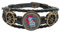 Lederarmband mit Tierbeißschlange, geflochtenes Ozeanarmband, M, Metall