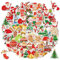 MORAINJAY 100pcs Christmas Stickers for Gift Wrapping,Christmas Theme Water Bottle Stickers for Kids,Teens Boys Girls,Christmas Vinyl Stickers for Xmas Party Decoration,Laptop,Skateboard