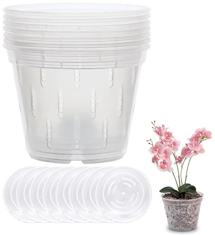 Macetas Transparentes para orquídeas - Macetas para macetas portátiles, Maceta Transparente para orquídeas | Jardinera Multifuncional con ventilación para orquídeas, Jardinera Multiusos con Orificios