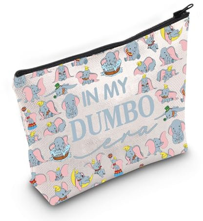 Dumbo Merch Geschenk Elefant Geschenk Cartoon Elefant Reißverschluss Tasche für Elefantenliebhaber Elefant WDW Reise, Elefanten-Tasche, Kosmetiktaschen