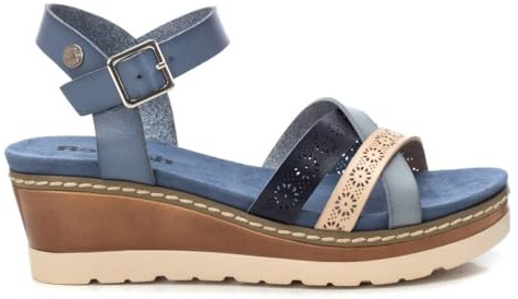 REFRESH - Sandalen Damen Jeansblau - Bequeme und vielseitige Schuhe - Casual Mode - Modell 17268203 (Größe 39)