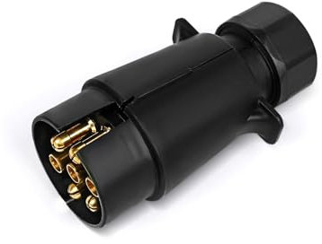 Yuanjoy 7 pôles Prise de remorque, Adaptateur 12V pour Voiture, Camion, véhicule Automobile, véhicule agricole, Tracteur, Caravane, Porte-vélos Prise étanche