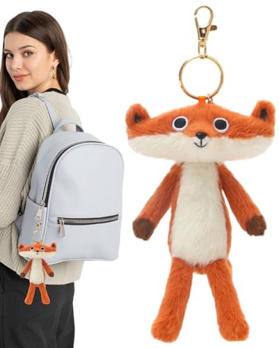 Porte-clés à renard doux, porte-clés en peluche | 6inch Fox Fox Fund Carbag Pendant à main,Décoration de pendentif ornement à domicile, accessoire de mode pour la voiture à domicile