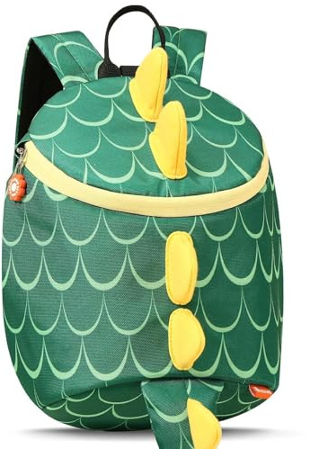 PROTAURI Sac a Dos Enfant Maternelle pour Garçon 2-5 Ans, Cartable Maternelle avec Cordon De Sécurité, Imperméable et Iéger, Vert