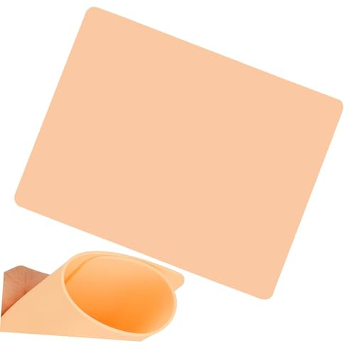 IWOWHERO Silikon Tattoo Übungsblatt 1mm Dicke Orange Halbhaut für Make Up und Tätowierung für Anfänger und Professionelle Tätowierer