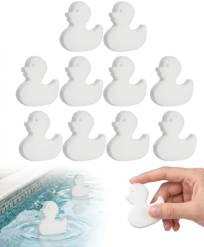 DLPRK Poolschwamm 10 Stück – Wiederverwendbarer Ölabsorbierender Schwamm für Pool & Whirlpool, entfernt Schmutz, Öl und Schleim, sorgt für klares Wasser
