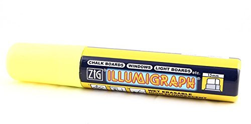 ZIG Kreidemarker Illumigraph 15mm - 5 wasserlösliche Marker gelb