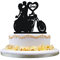zhongfei Motorcycle Couple Wedding Cake Topper with love heart