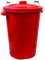 Easy Shopping 85 Litre 85L Extra Large Colour Plastic Dustbin Garden Bin Clip on Locking Lid Heavy Duty for Rubbish Recycle Waste Animal Feed Storage Unit (1, Red)