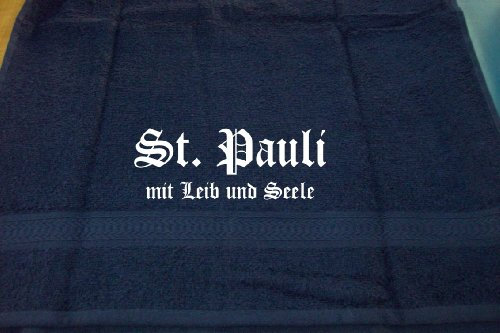 ShirtShop-Saar St. Pauli mit Leib und Seele; Städte Handtuch, dunkelblau