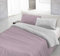 Set Copripiumino 100% Cotone Natural Color, Made in Italy - Parure Copri Piumino - Sacco Piumone 150x200 cm con Doppia Patella e Federa Cuscino, Singolo, Rosa Antico/Grigio Chiaro