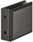 verre pour support point en laiton et pince de fixation pour douche en verre Noir | Verre pour une connexion mural à verre | Paroi de douche plat Laiton Graphite/noir
