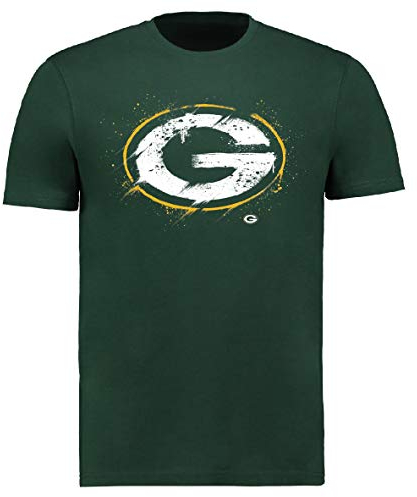 Fanatics NFL Football T-Shirt Green Bay Packers Splatter Logo (XXL)