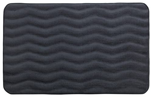 Badteppich Memory Foam Waves Dunkelgrau