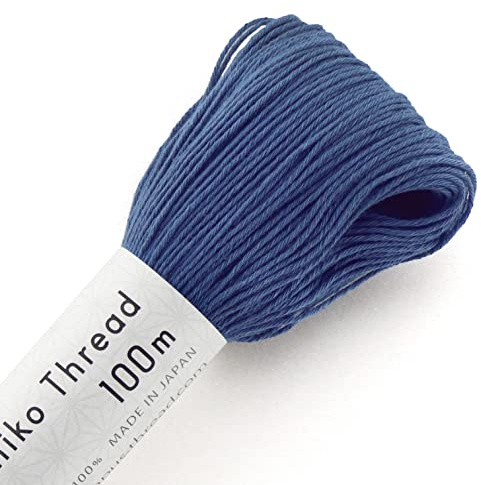 Olympus Sashiko 100m Spool Col.109 - Light Iron Blue - Japanese Embroidery and Quilting