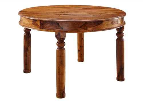 MASSIVMOEBEL24.DE Esstisch rund Akazie 140x140x76 Honig lackiert Oxford #0333