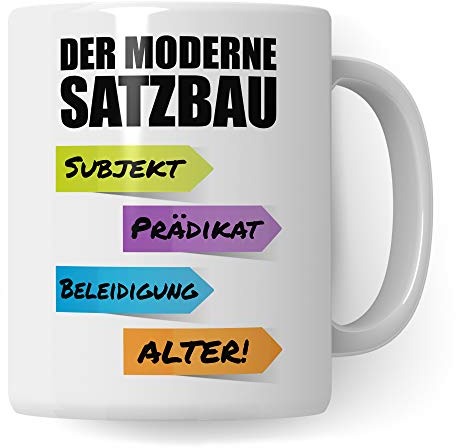 Geschenk für Lehrer, Lehrer Tasse lustig, Deutschlehrer Geschenkidee Unterricht Witz Spruch, Deutschlehrerin Geschenk Lehrerin Abschied Abschluss danke, Deutsch Lehrer Grundschule Gymnasium Lehramt
