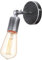 iDEGU Industrie Wandleuchte E27 Wandlampe Innen Vintage Lampenschirm aus Metall 180 ° Einstellbare Metall Wandbeleuchtung für Schlafzimmer Badezimmer Flur Wohnzimmer, Silber-Rost