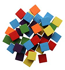 Glorex Holzwürfel, mehrfarbig, 15 mm