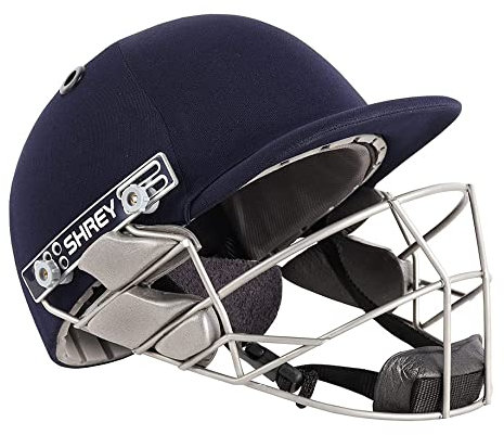 Shrey Pro Guard Cricket-Helm aus Edelstahl, mit Netztasche, 4 runde Herren-Sets (M)