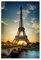 Eiffelturm und Pont d'Iena an der Seine in Paris Poster 40 x 60 cm Blau Wandbilder Wanddeko