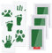 Vicloon Baby Abdruck Set, Baby Handabdruck und Fußabdruck mit 3 x Clean Touch Stempelkissen und 6 x Druckkarten, Babyhaut Kommt Nicht Farbe in Berührung, für Familie Geschenk - Grün